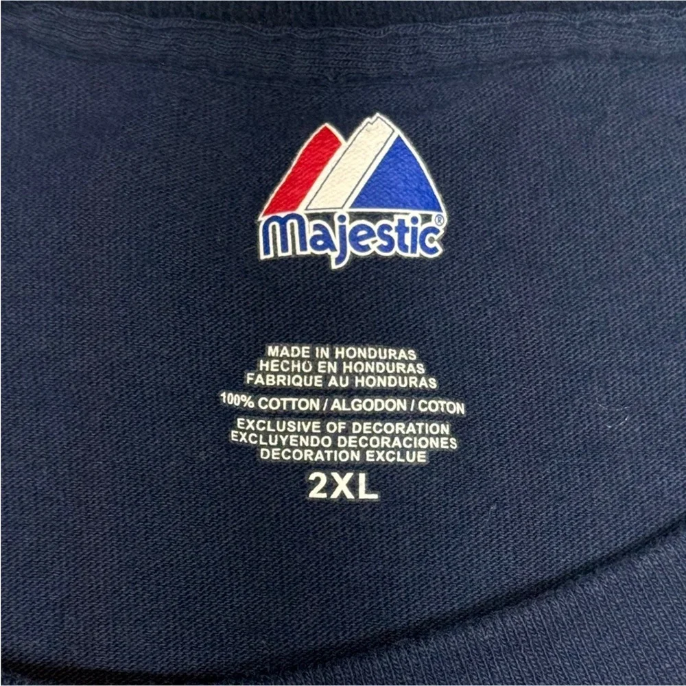Majestic NY‎ Yankees 2010 Opening Day 27 World Champs Shirt Mens 2XL Cotton Navy